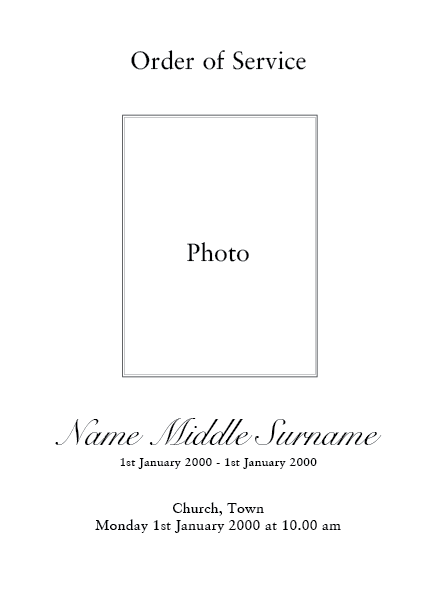 Order of service funeral template 001