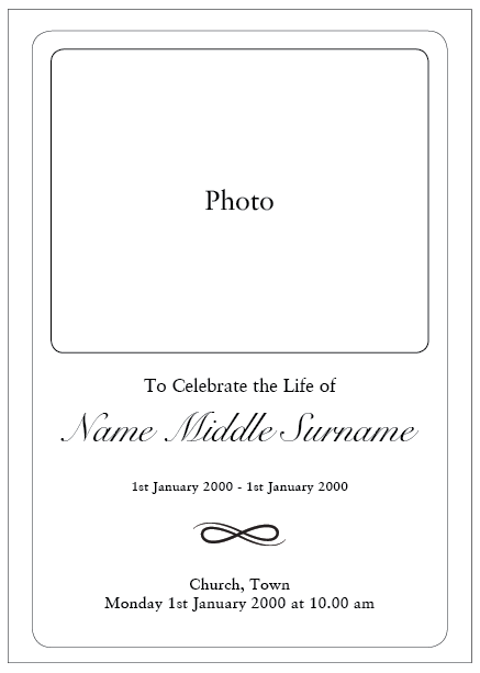 Order of service funeral template 002