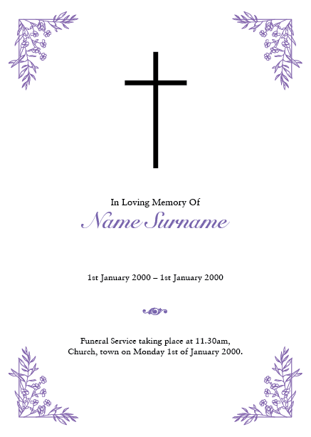 Order of service funeral template 006